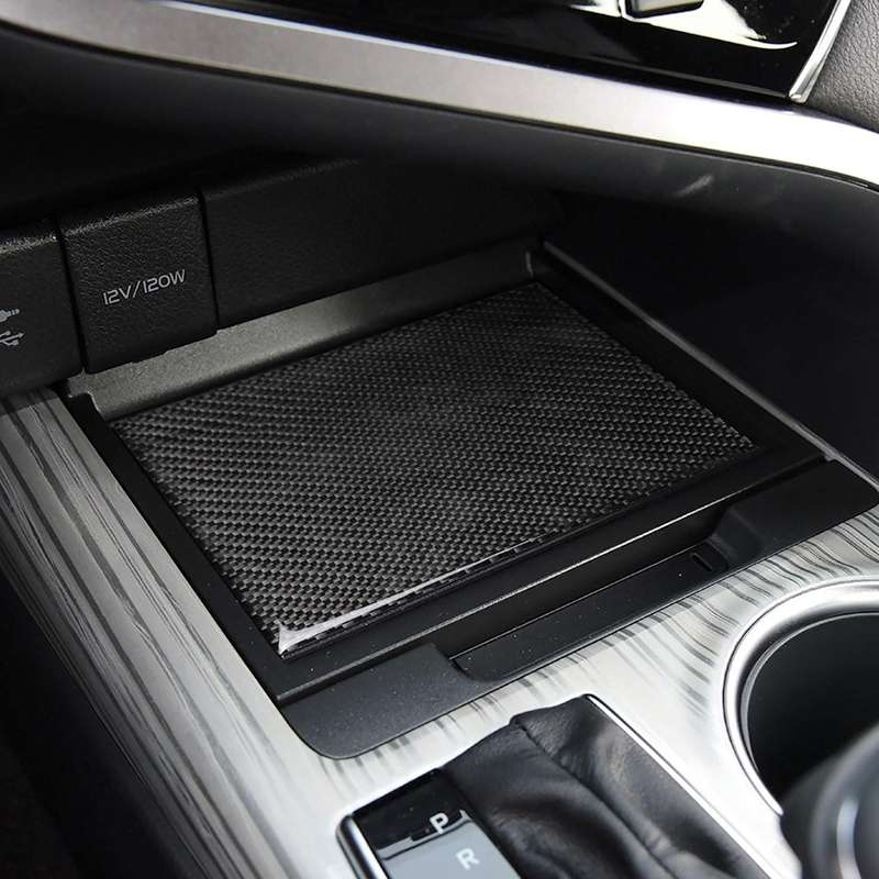 Car Carbon Fiber Storage Box Decorative Sticker for Toyota Eighth Generation Camry 2018-2019