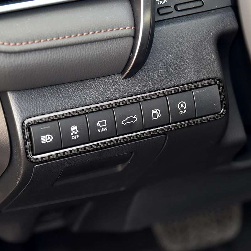 Car Carbon Fiber Main Driving Multi-functional Button Frame Decorative Sticker for Toyota Eighth Gen