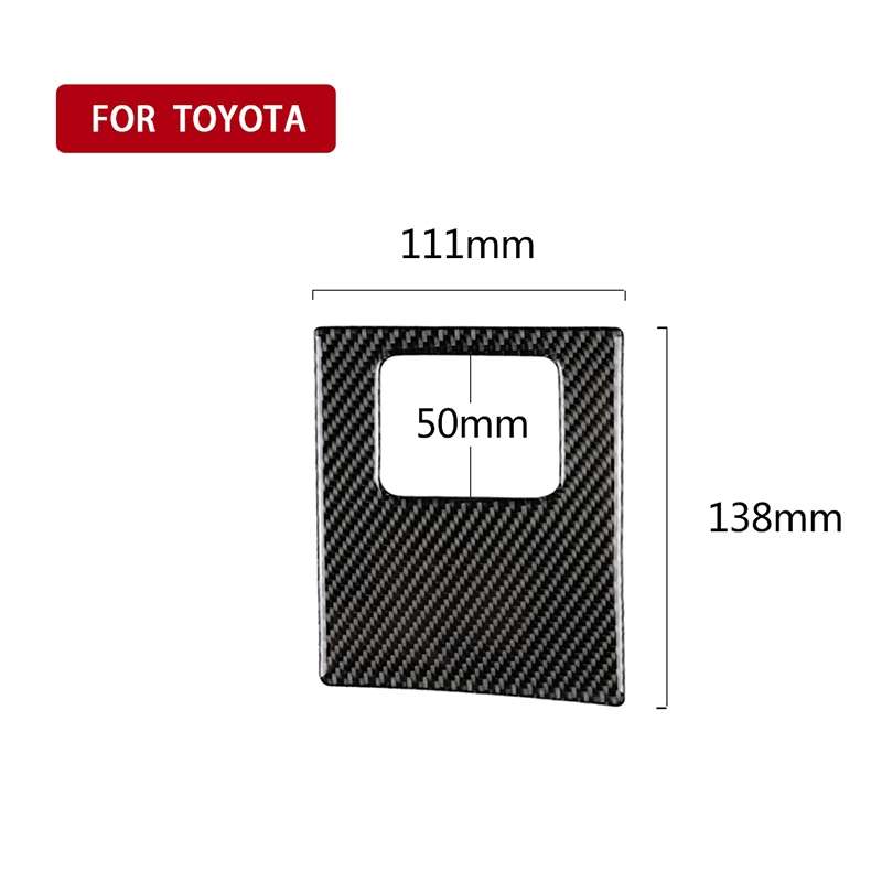 Car Carbon Fiber Main Driving Storage Box Decorative Sticker for Toyota Eighth Generation Camry 2018
