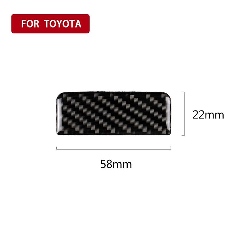 Car Carbon Fiber Main Driving Storage Box Handle Decorative Sticker for Toyota Eighth Generation Cam