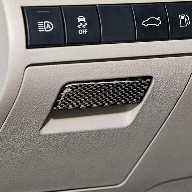 Car Carbon Fiber Main Driving Storage Box Handle Decorative Sticker for Toyota Eighth Generation Cam