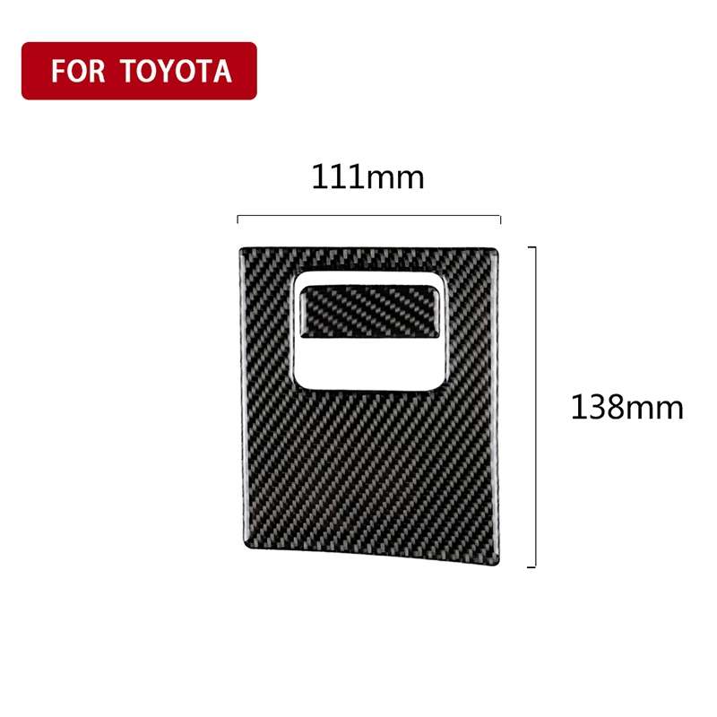 2 in 1 Car Carbon Fiber Main Driving Storage Box Handle Decorative Sticker for Toyota Eighth Generat