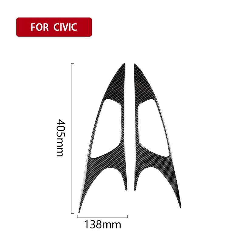 2 PCS Car Carbon Fiber Door Inner Handle Wrist Panel Decorative Sticker for Honda Tenth Generation C