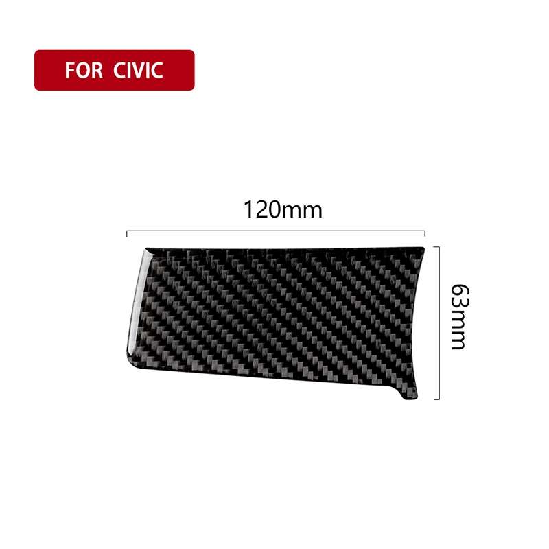 Car Carbon Fiber Central Control Left Stripe Decorative Sticker for Honda Tenth Generation Civic 201