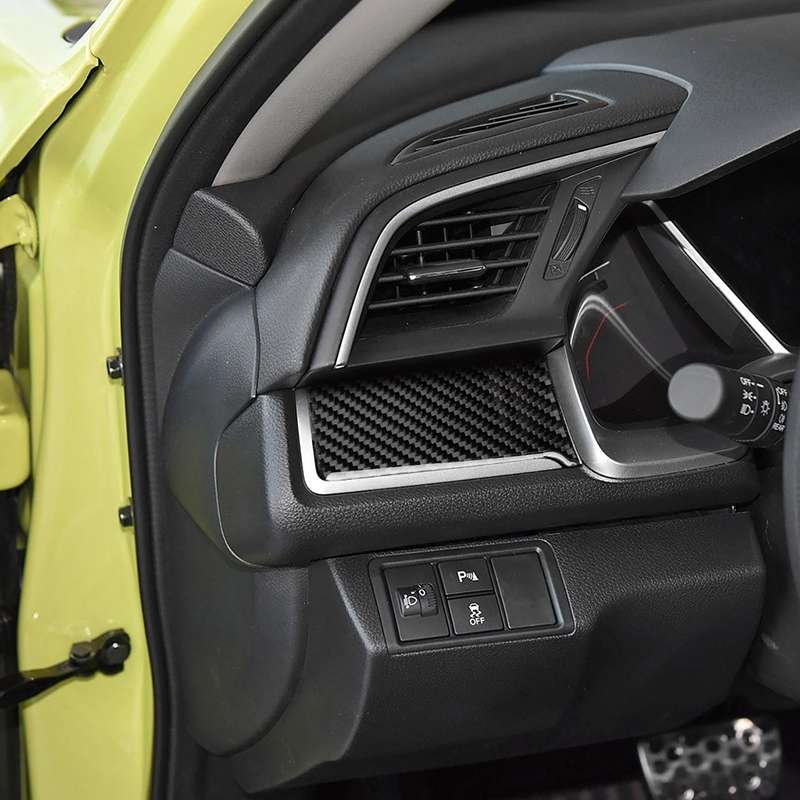 Car Carbon Fiber Central Control Left Stripe Decorative Sticker for Honda Tenth Generation Civic 201
