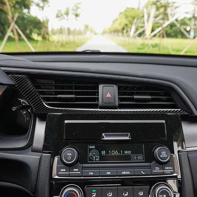 Car Carbon Fiber Central Control Air Outlet Below Decorative Sticker for Honda Tenth Generation Civi