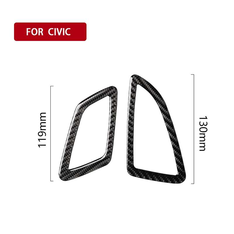 Car Carbon Fiber Left Drive Instrument Air Outlet Decorative Sticker for Honda Tenth Generation Civi