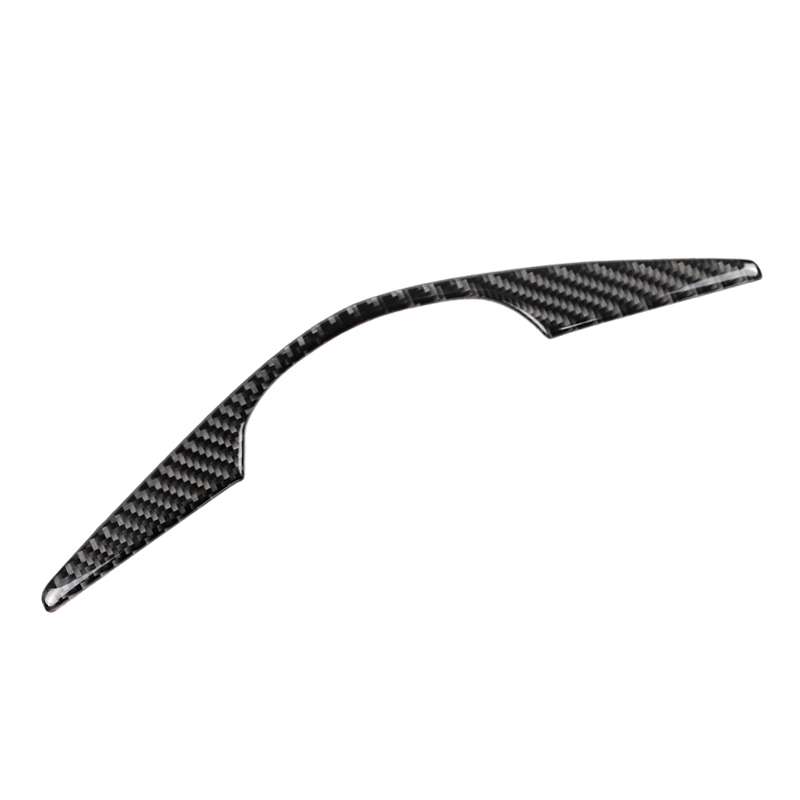 Car Carbon Fiber Steering Wheel Decorative Sticker for Cadillac XT5 2016-2017