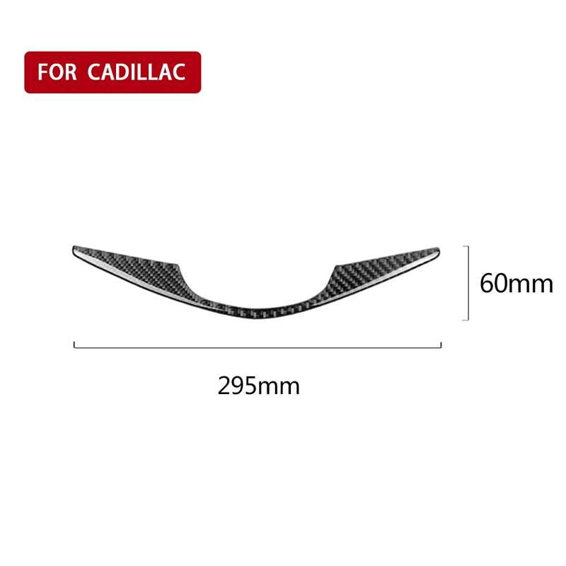 Car Carbon Fiber Steering Wheel Decorative Sticker for Cadillac XT5 2016-2017