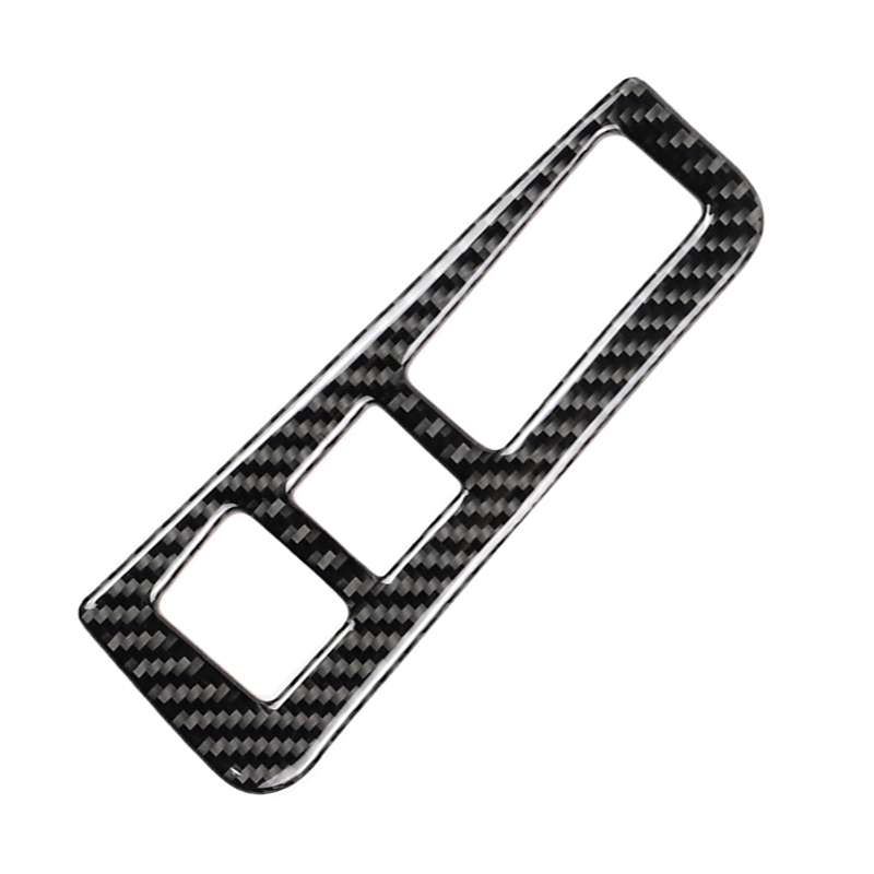 Car Carbon Fiber Headlight Switch Frame Decorative Sticker for Cadillac XT5 2016-2017, High Version,