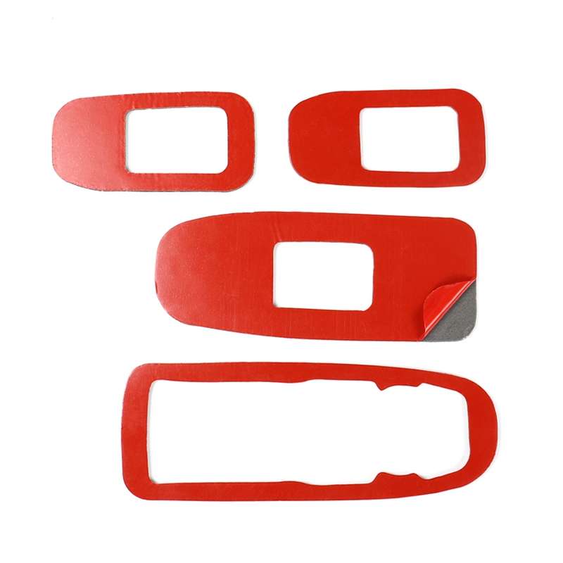 Car Carbon Fiber Door Window Lift Panel Decorative Sticker for Cadillac XT5 2016-2017