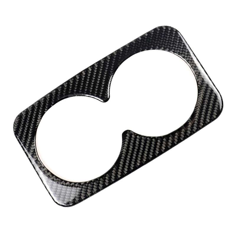 Car Carbon Fiber Rear Armrest Water Cup Decorative Sticker for Cadillac XT5 2016-2017