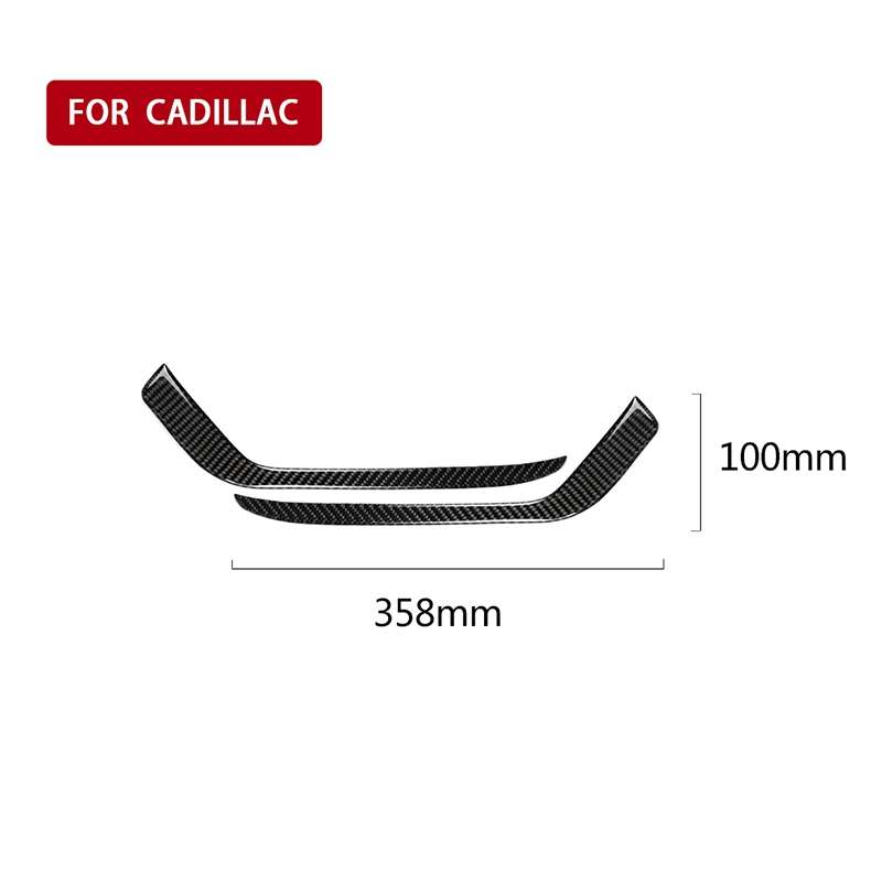 Car Carbon Fiber Front Fog Light Decorative Stripe for Cadillac XT5 2016-2017, Left Drive