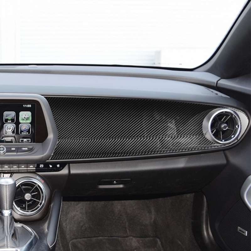 3 in 1 Car Carbon Fiber Front Passenger Central Control Panel Decorative Sticker for Chevrolet Camar
