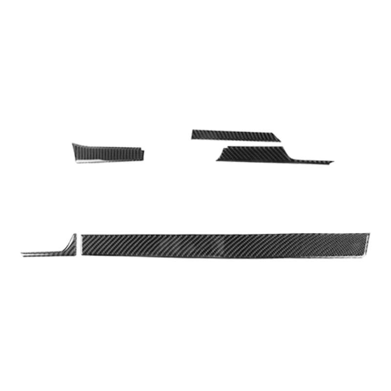 5 in 1 Car Carbon Fiber Central Console Decorative Sticker for Chevrolet Camaro 2017-2019, Left Driv