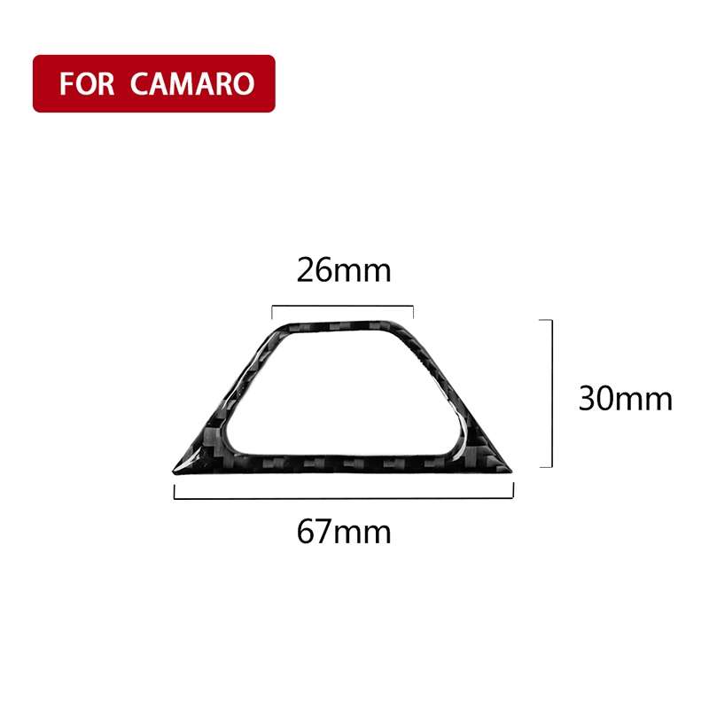 Car Carbon Fiber Warning Light Decorative Sticker for Chevrolet Camaro 2017-2019