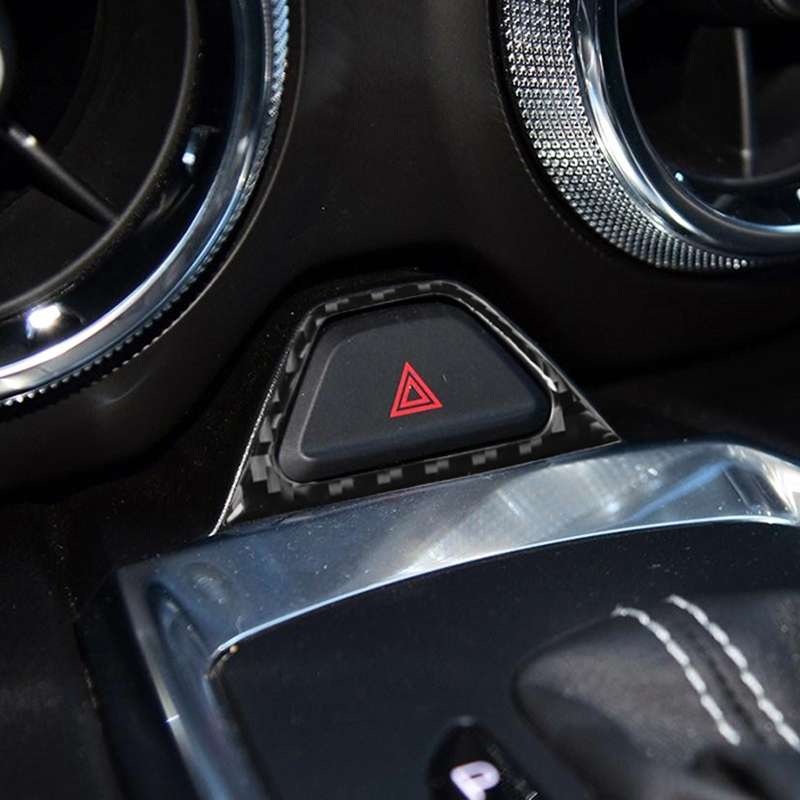 Car Carbon Fiber Warning Light Decorative Sticker for Chevrolet Camaro 2017-2019