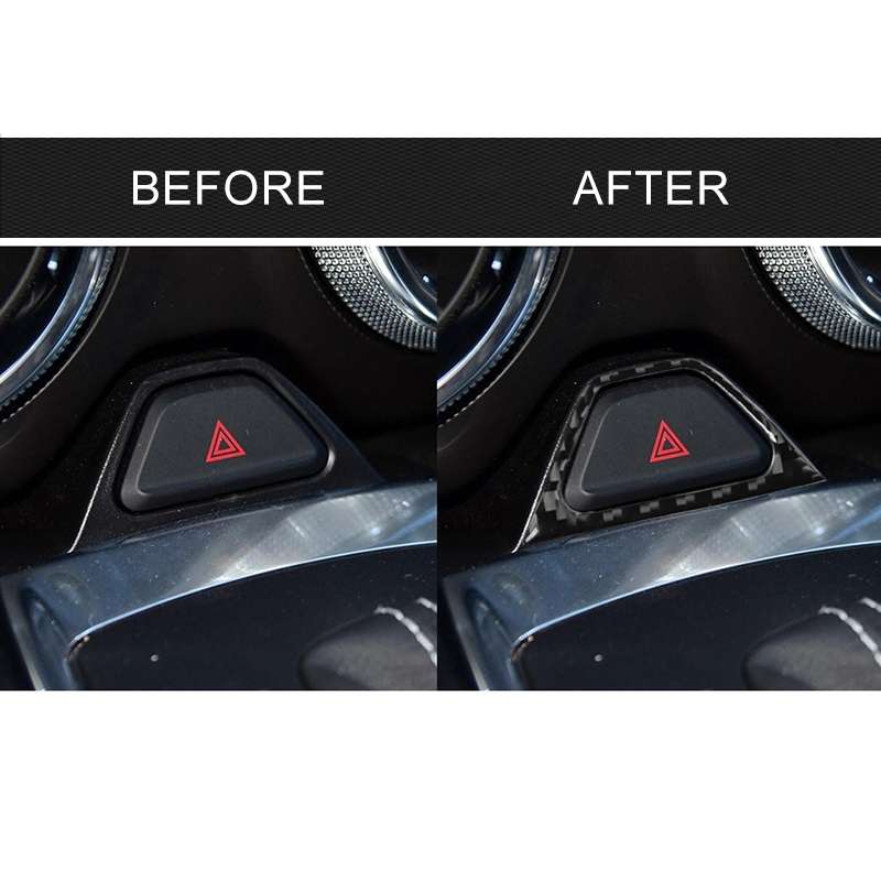 Car Carbon Fiber Warning Light Decorative Sticker for Chevrolet Camaro 2017-2019