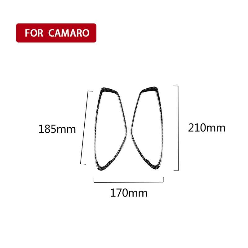 2 PCS Car Carbon Fiber Door Inner Handle Panel Decorative Sticker for Chevrolet Camaro 2017-2019