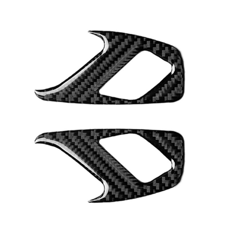 2 PCS Car Carbon Fiber Inner Door Lock Decorative Sticker for Chevrolet Camaro 2017-2019