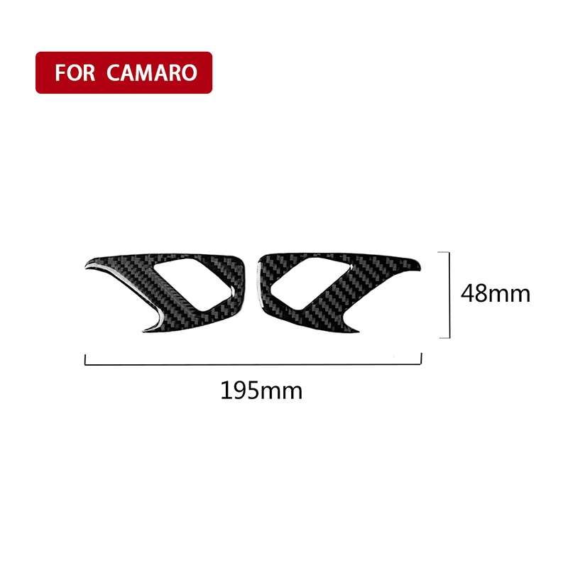 2 PCS Car Carbon Fiber Inner Door Lock Decorative Sticker for Chevrolet Camaro 2017-2019