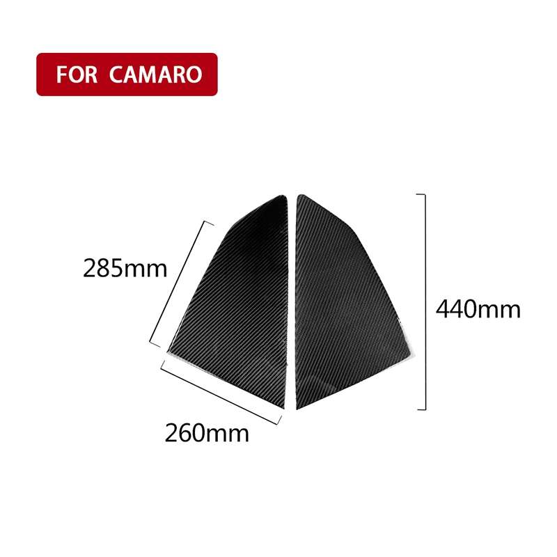 2 PCS Car Carbon Fiber Shutter Decorative Sticker for Chevrolet Camaro 2017-2019
