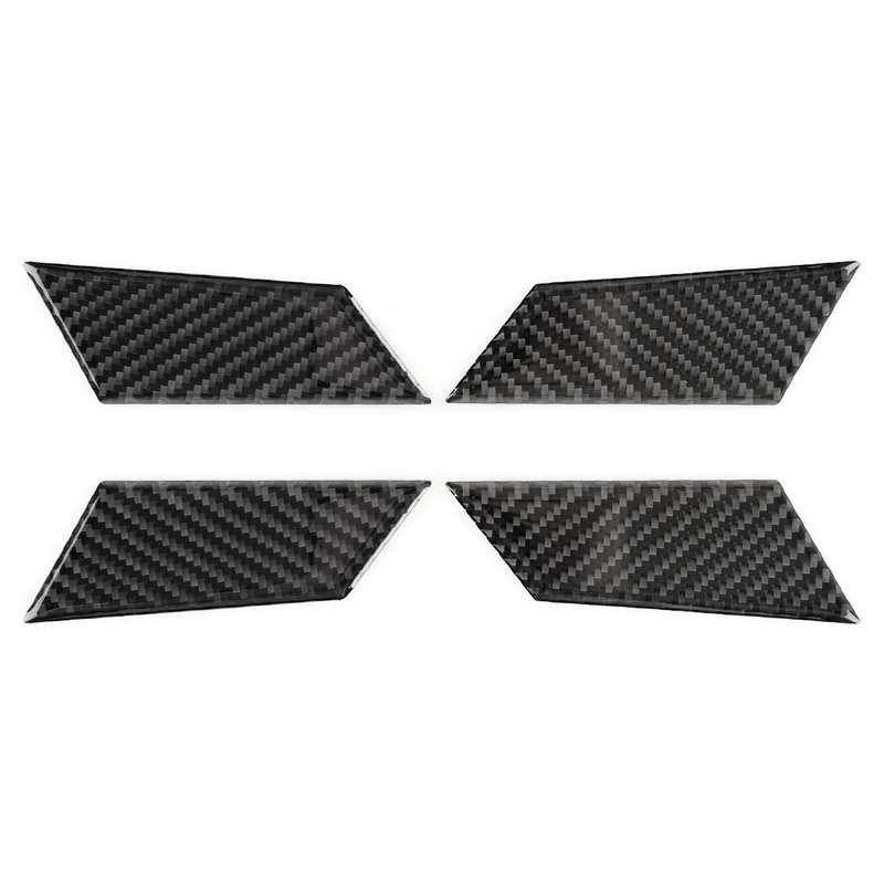 4 PCS Carbon Fiber Car Inner Door Bowl Decorative Sticker for Porsche Macan