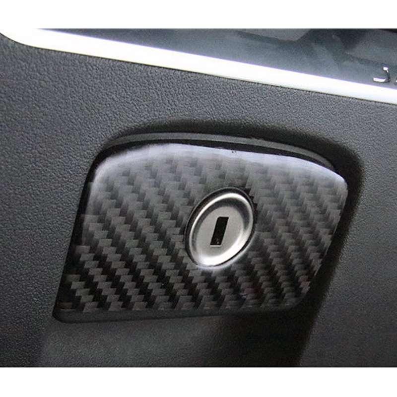 Carbon Fiber Car Storage Box Decorative Sticker for Jaguar F-PACE 2016-2020