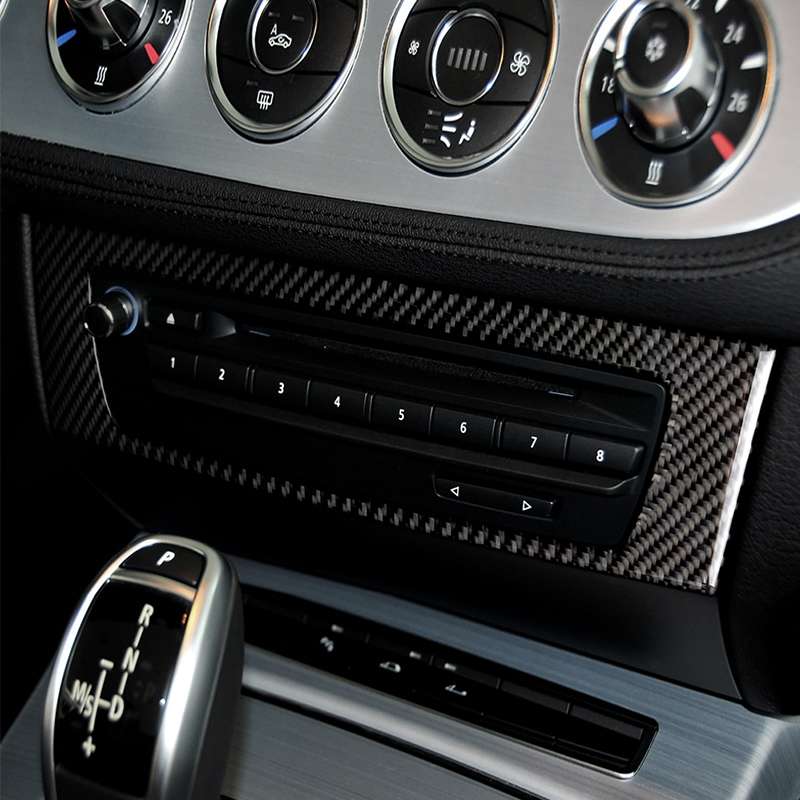 Car Carbon Fiber Central Control CD Panel Solid Color Decorative Sticker for BMW Z4 2009-2015