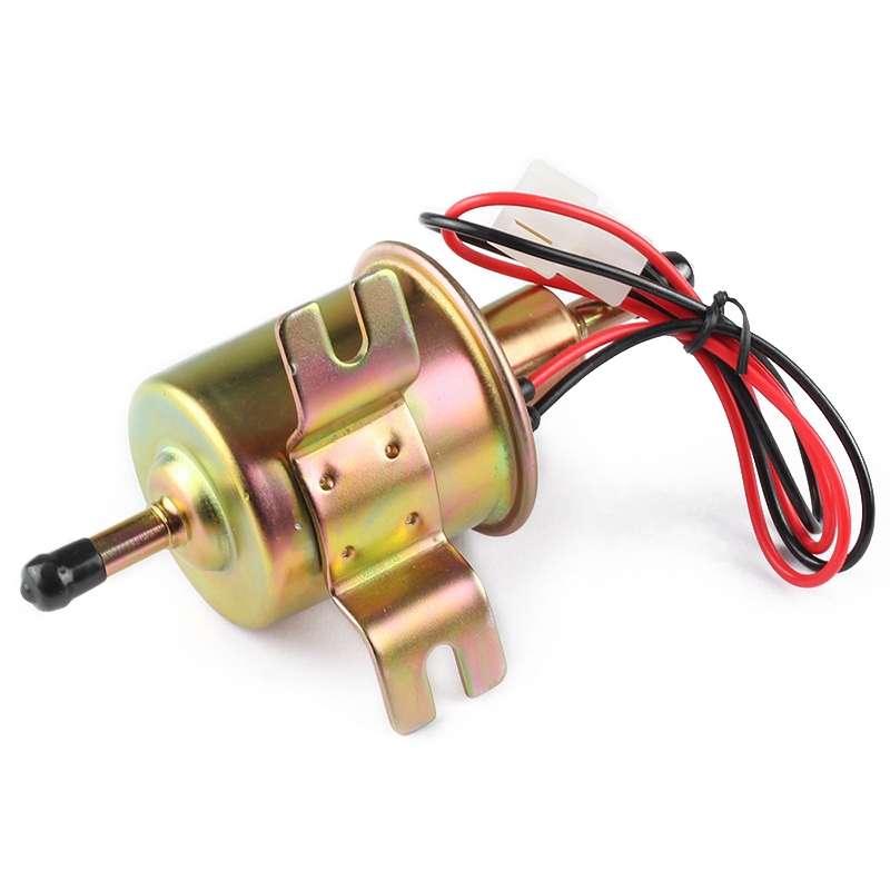 HEP-02A Universal Car 12V Fuel Pump Inline Low Pressure Electric Fuel Pump (Gold)