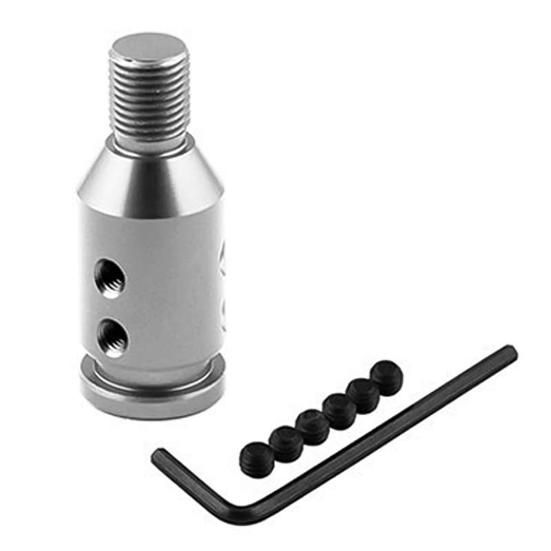 Car Threaded Shifter Gear Shift Knob Adapter 12 x 1.25 (Black)