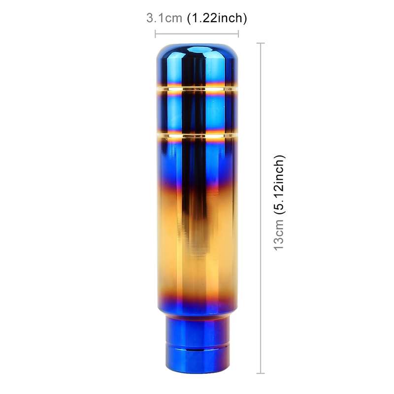 Universal Flame Colorful Long Strip Shape Car Gear Shift Knob Modified Shifter Lever Knob, Length: 1
