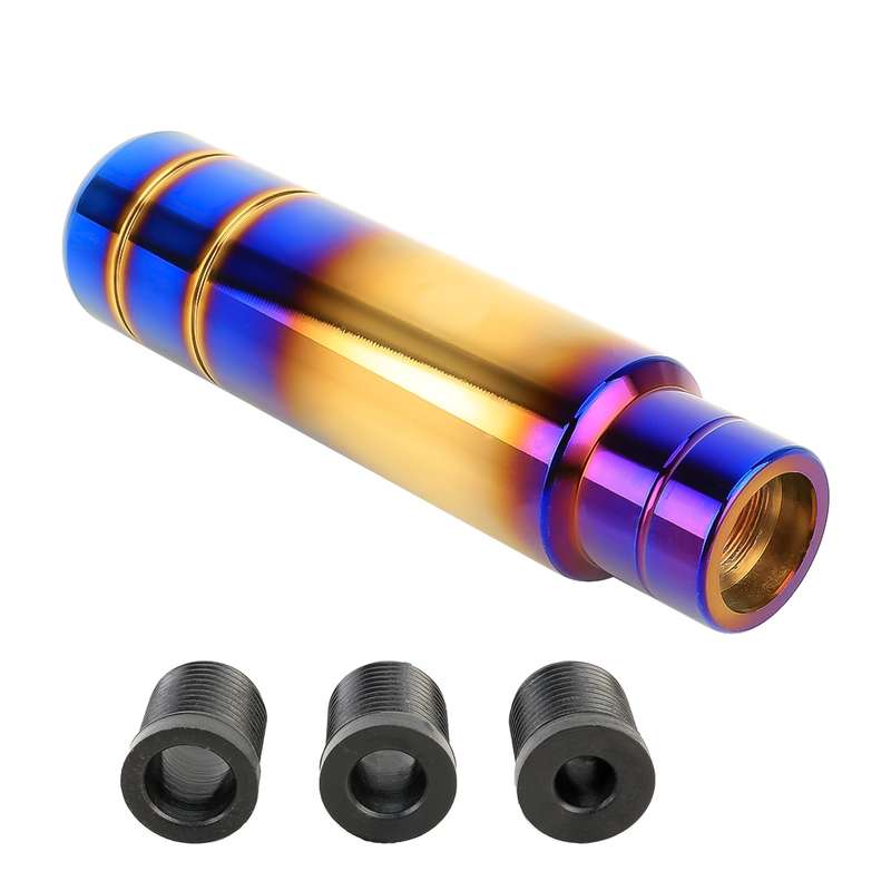 Universal Flame Colorful Long Strip Shape Car Gear Shift Knob Modified Shifter Lever Knob, Length: 1