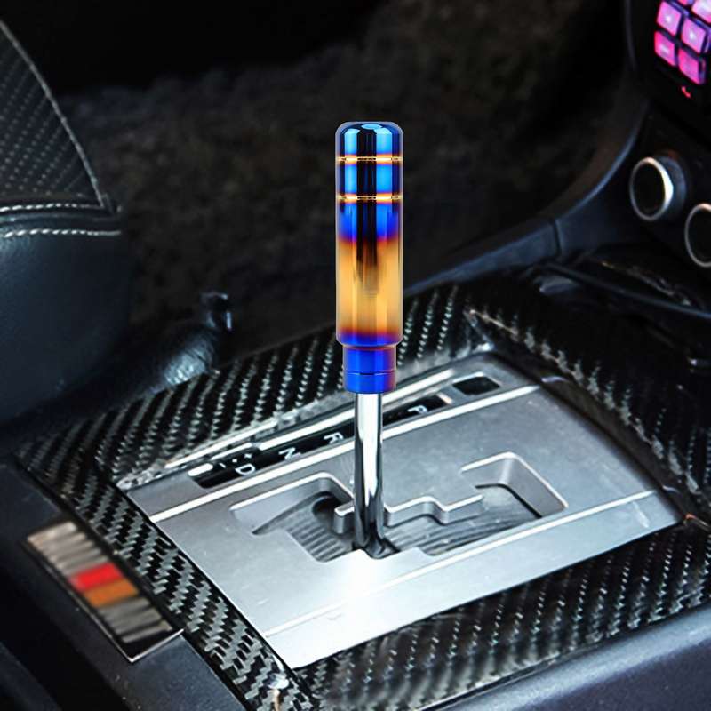 Universal Flame Colorful Long Strip Shape Car Gear Shift Knob Modified Shifter Lever Knob, Length: 1
