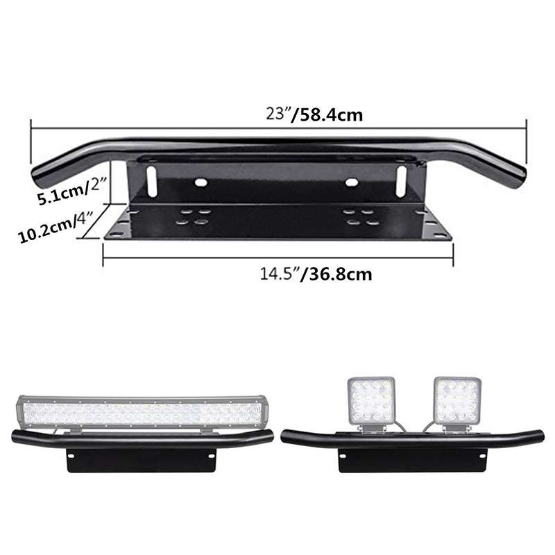 Universal Car License Plate Plastic Bracket Frame Holder Stand Mount (Black)