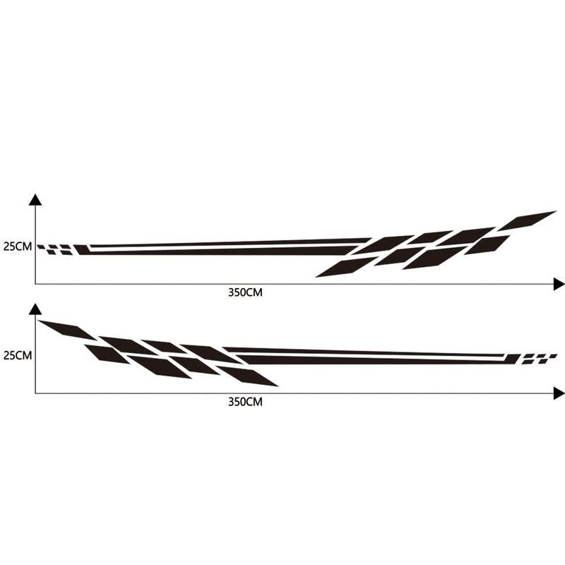 Car Styling Plaid Series PVC Sticker Auto Decorative Sticker (Black)