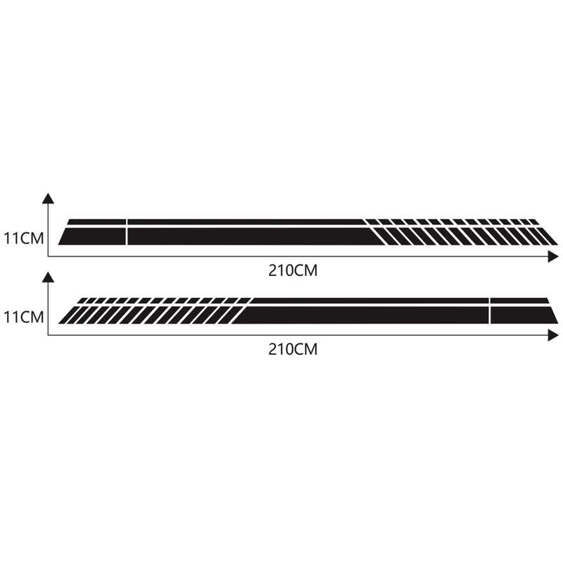 Car Styling Stripe PVC Sticker Auto Decorative Sticker (White)