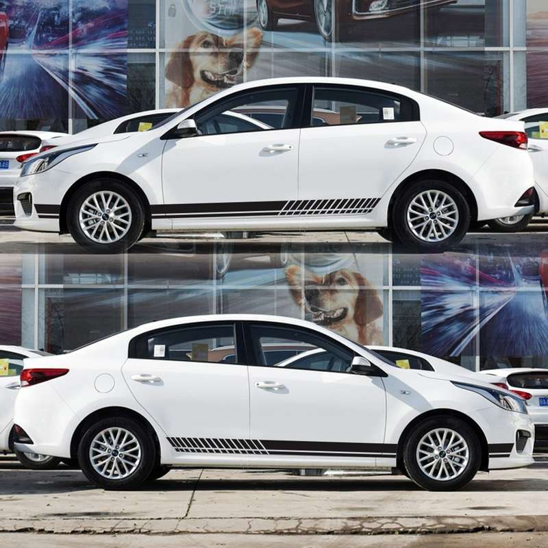 Car Styling Stripe PVC Sticker Auto Decorative Sticker (White)