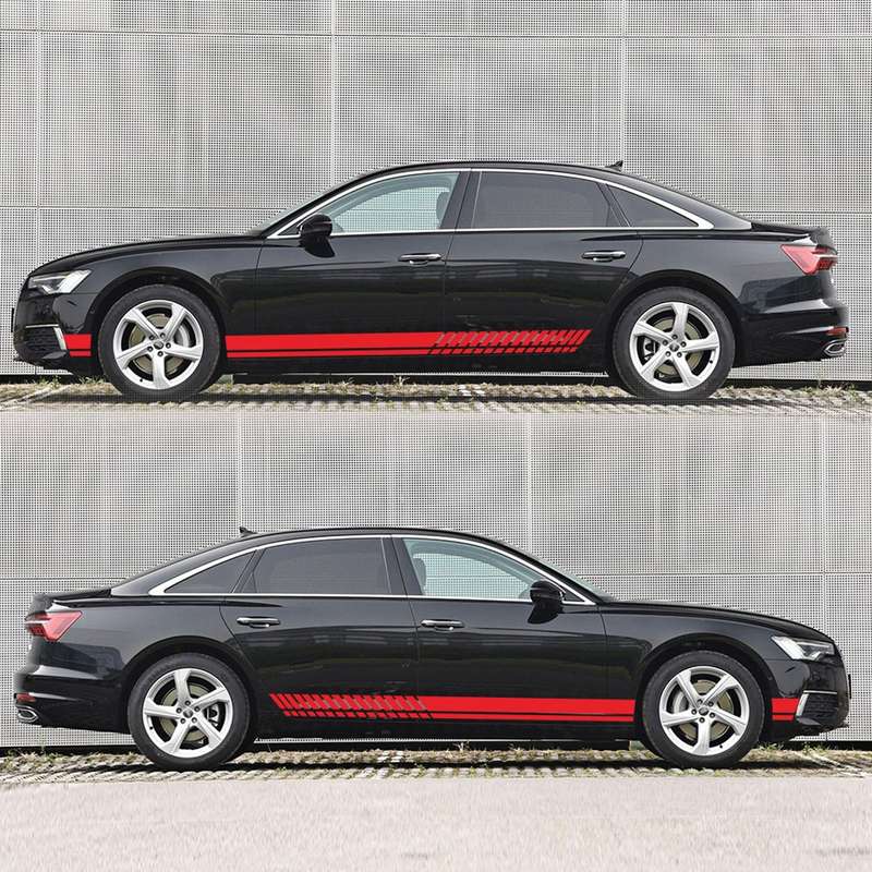Car Styling Stripe PVC Sticker Auto Decorative Sticker (Red)