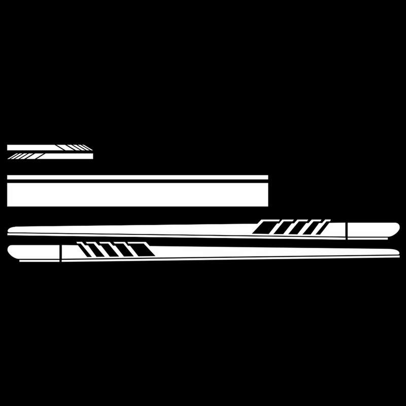 5 in 1 Car Styling Stripe Hood PVC Sticker Auto Decorative Sticker (Blue)