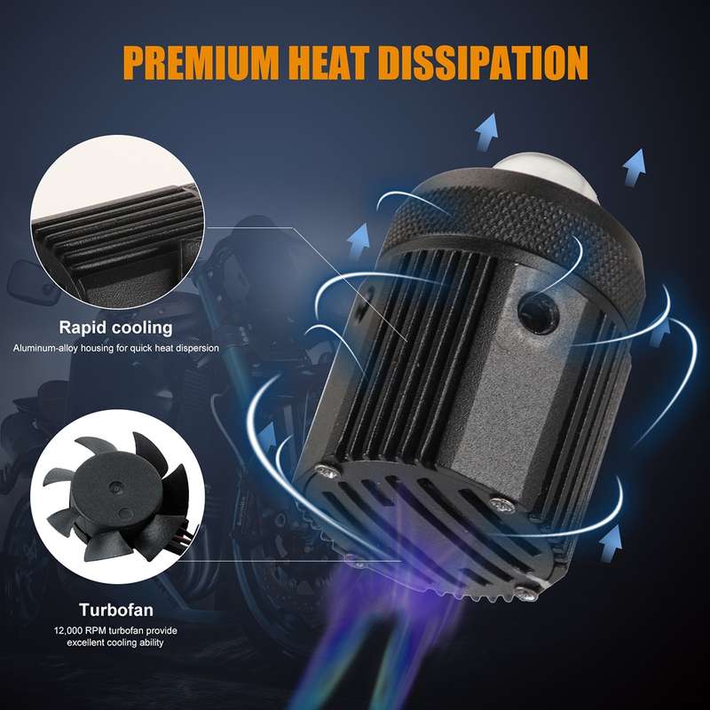 2 PCS DC9-36V / 20W / 6000K / 3000K / 2000LM Motorcycles Double Color Headlights / Fog Light