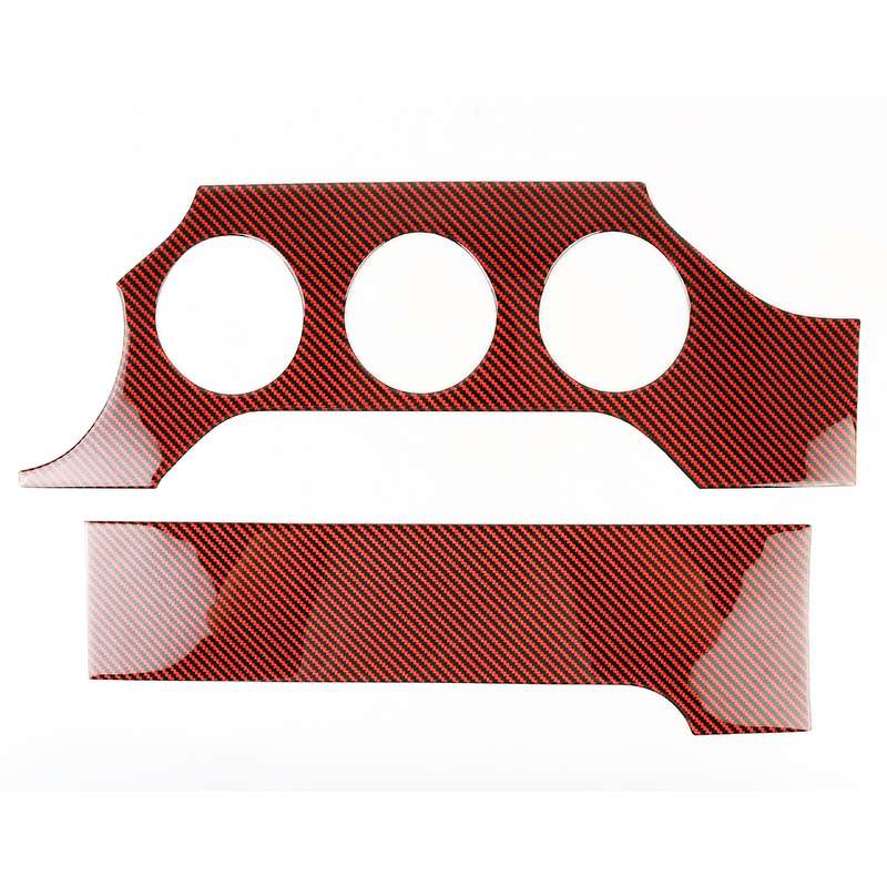 2 in 1 Car Carbon Fiber Dashboard Cover Panel Decorative Sticker for Ford Mustang 2015-2020, Left-ha