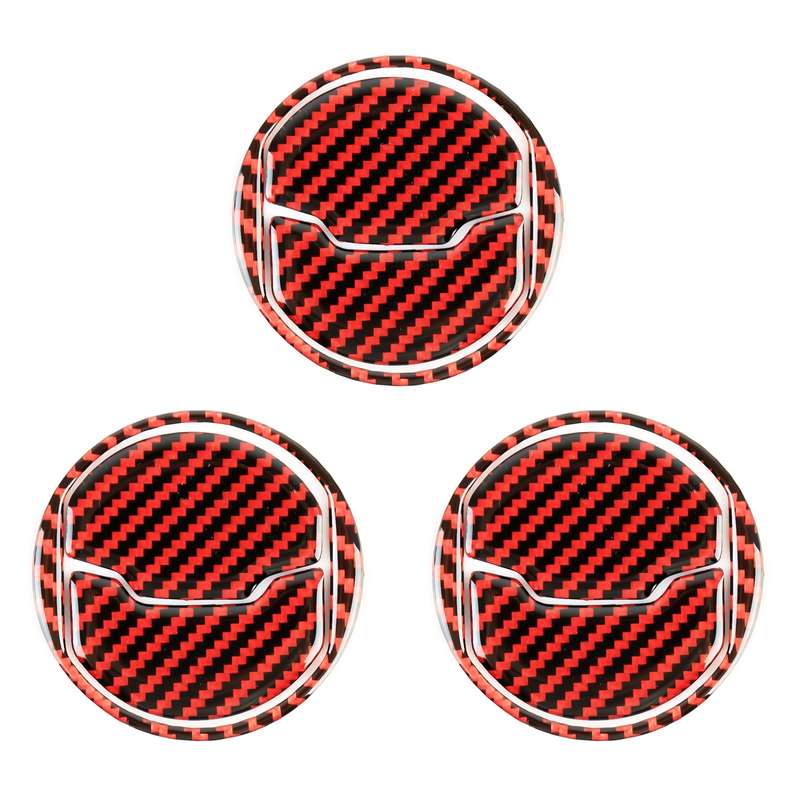 9 in 1 Car Carbon Fiber Central Air Outlet Frame Decorative Sticker for Ford Mustang 2015-2020