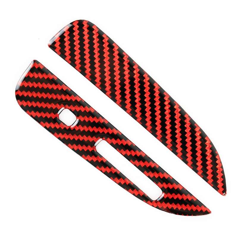 2 in 1 Car Carbon Fiber Gear Position Decorative Sticker for Ford Mustang 2015-2020, Left-hand Drive