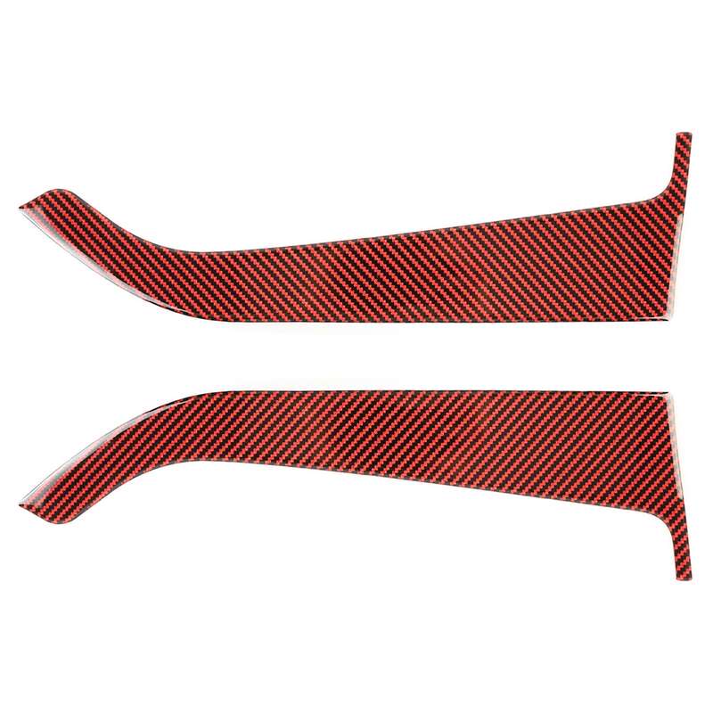 2 in 1 Car Carbon Fiber Door Panel Decorative Sticker for Ford Mustang 2015-2020