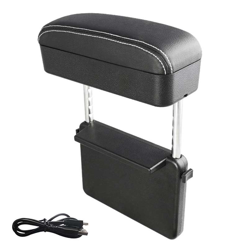 Universal Car Wireless Qi Standard Charger PU Leather Wrapped Armrest Box Cushion Car Armrest Box Ma