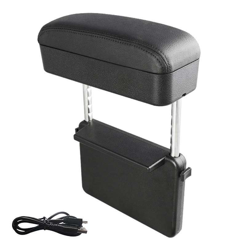 Universal Car Wireless Qi Standard Charger PU Leather Wrapped Armrest Box Cushion Car Armrest Box Ma