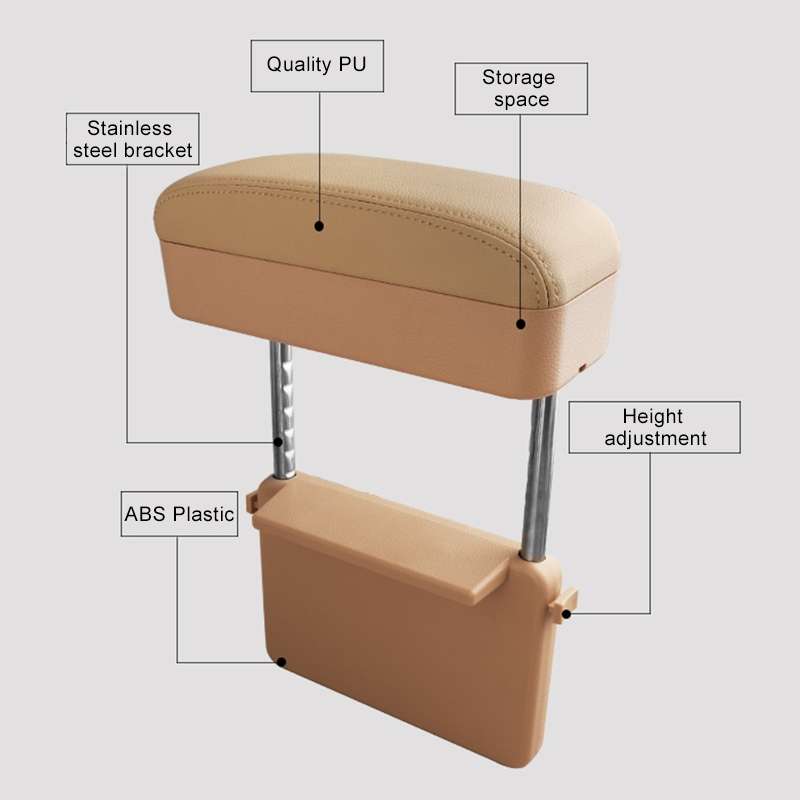 Universal Car Wireless Qi Standard Charger PU Leather Wrapped Armrest Box Cushion Car Armrest Box Ma