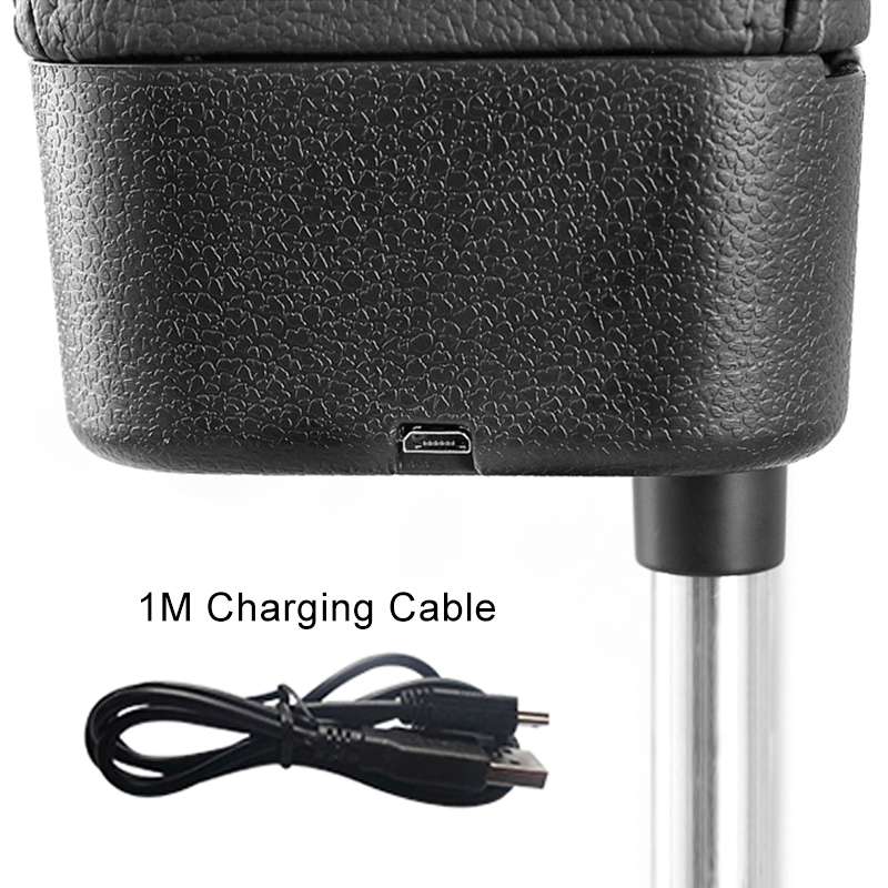 Universal Car Wireless Qi Standard Charger PU Leather Wrapped Armrest Box Cushion Car Armrest Box Ma