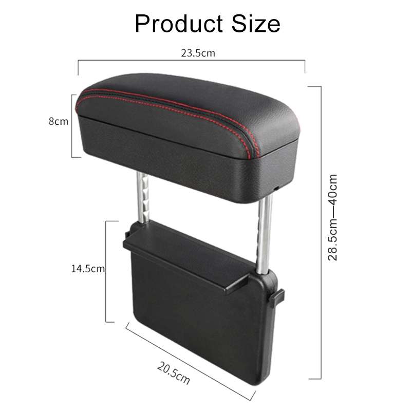 Universal Car Wireless Qi Standard Charger PU Leather Wrapped Armrest Box Cushion Car Armrest Box Ma